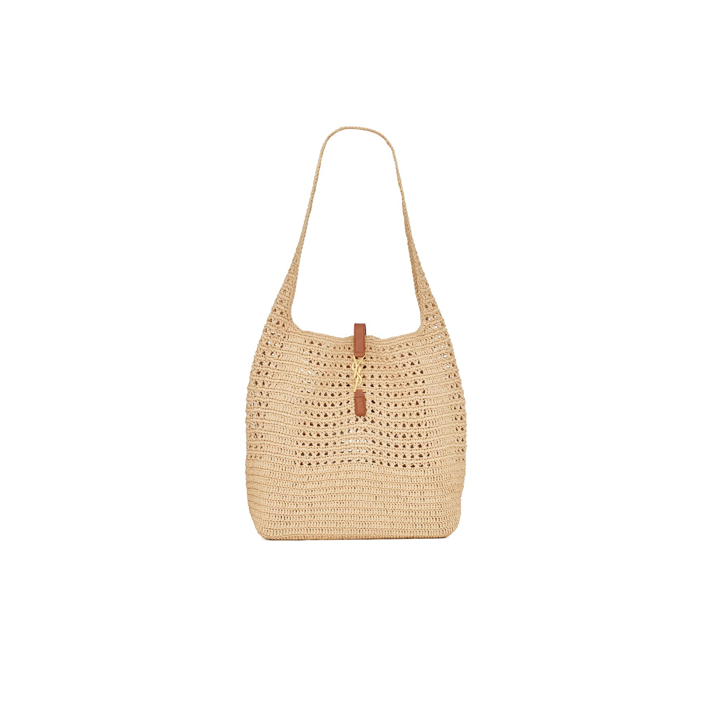 YSL LE 5 À 7 SUPPLE IN RAFFIA CROCHET AND SMOOTH LEATHER 690941GAAAR2080 (37*30*14cm) YSL LE 5 À 7 SUPPLE IN RAFFIA CROCHET AND SMOOTH LEATHER 690941GAAAR2080 (37*30*14cm)